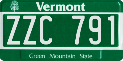 VT license plate ZZC791