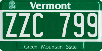 VT license plate ZZC799