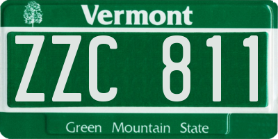 VT license plate ZZC811