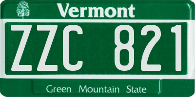 VT license plate ZZC821