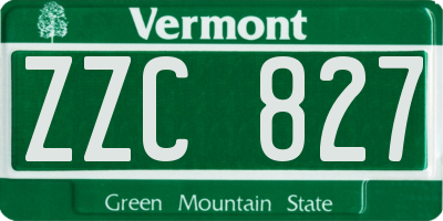 VT license plate ZZC827