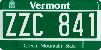 VT license plate ZZC841