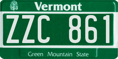 VT license plate ZZC861