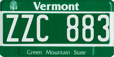 VT license plate ZZC883