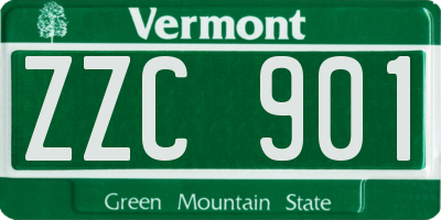 VT license plate ZZC901