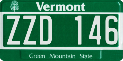 VT license plate ZZD146