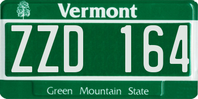 VT license plate ZZD164