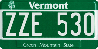 VT license plate ZZE530
