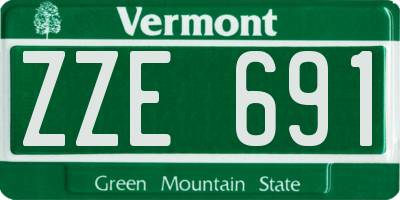 VT license plate ZZE691