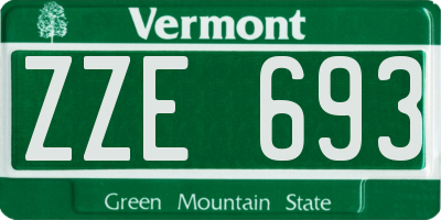 VT license plate ZZE693