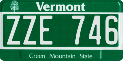 VT license plate ZZE746