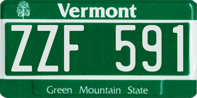 VT license plate ZZF591
