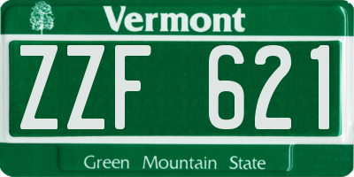 VT license plate ZZF621