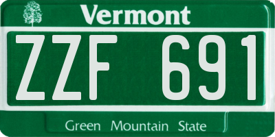 VT license plate ZZF691