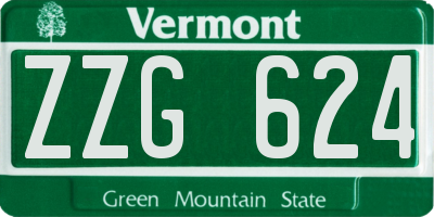 VT license plate ZZG624