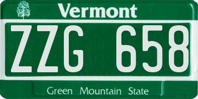 VT license plate ZZG658