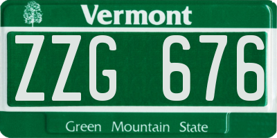 VT license plate ZZG676