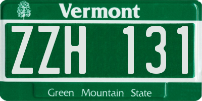 VT license plate ZZH131