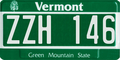 VT license plate ZZH146