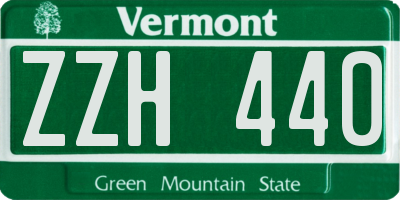 VT license plate ZZH440