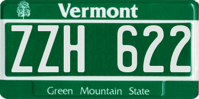 VT license plate ZZH622