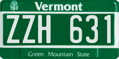 VT license plate ZZH631