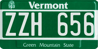 VT license plate ZZH656