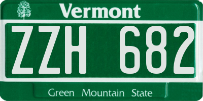 VT license plate ZZH682