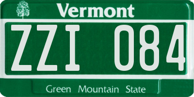 VT license plate ZZI084