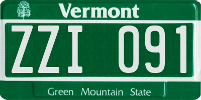 VT license plate ZZI091