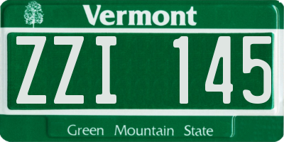 VT license plate ZZI145