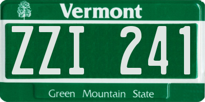 VT license plate ZZI241