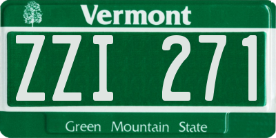VT license plate ZZI271