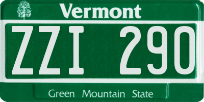 VT license plate ZZI290