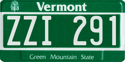 VT license plate ZZI291