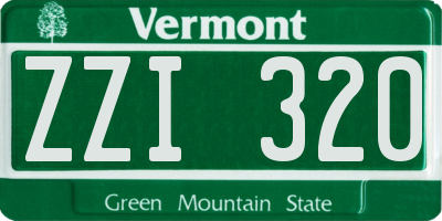 VT license plate ZZI320