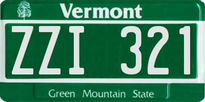 VT license plate ZZI321