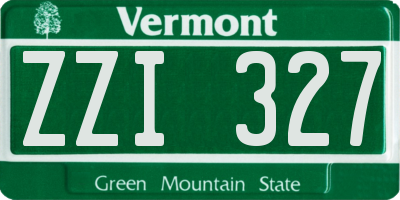 VT license plate ZZI327