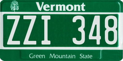 VT license plate ZZI348