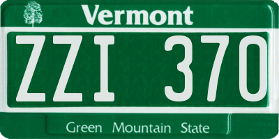 VT license plate ZZI370