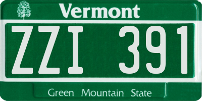 VT license plate ZZI391