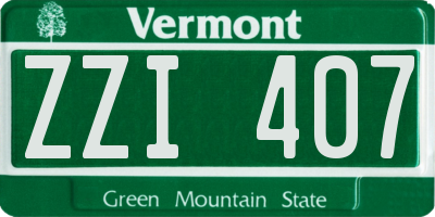 VT license plate ZZI407