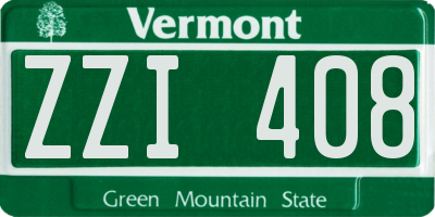 VT license plate ZZI408