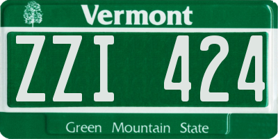 VT license plate ZZI424