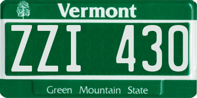 VT license plate ZZI430