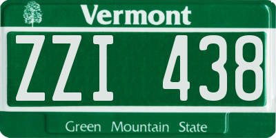 VT license plate ZZI438