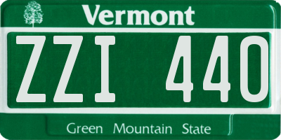 VT license plate ZZI440
