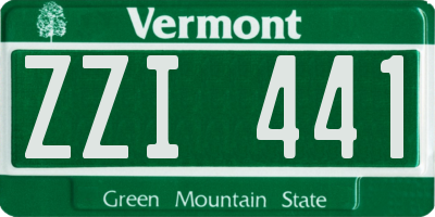 VT license plate ZZI441