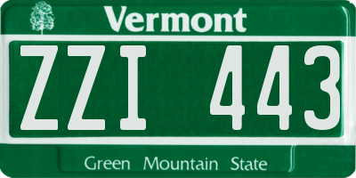 VT license plate ZZI443