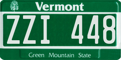 VT license plate ZZI448